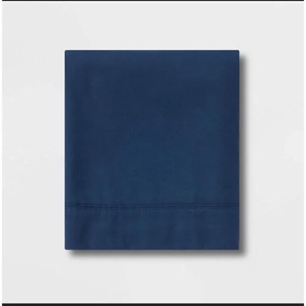 Threshold Blue Bed Flat Top Sheet